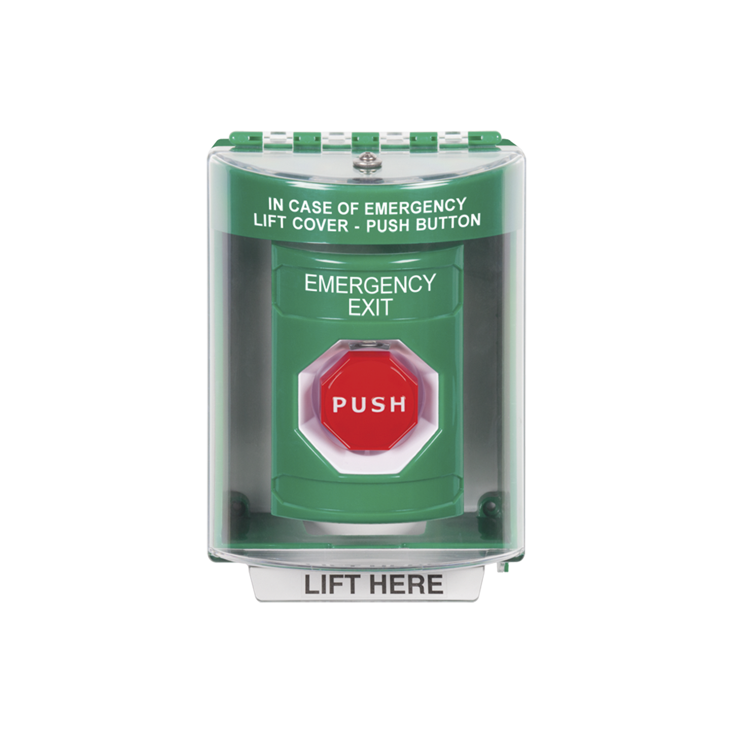 Botón de Salida de Emergencia / Cubierta de Policarbonato Súper Resistente de Superficie con Espaciador / Temporizador Ajustable Neumático