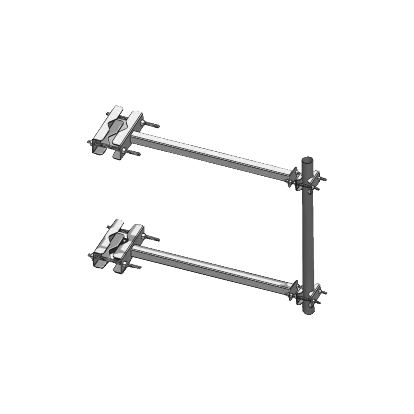 Brazo Lateral para Torre Autosoportada, Tubo de 2" Ced. 30 X 60 cm, Sep. 60 cm.