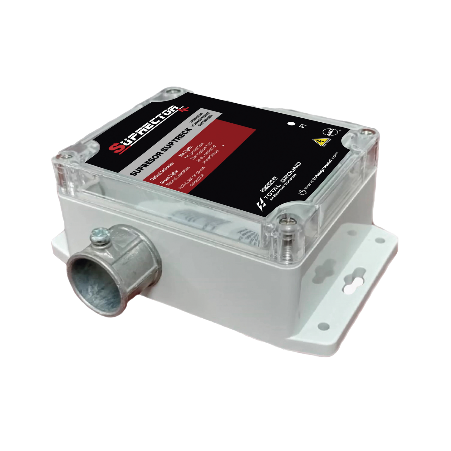 Supresor de Trasientes Clase B con voltaje de operación 127 Vca, 3 fases, 50 KA