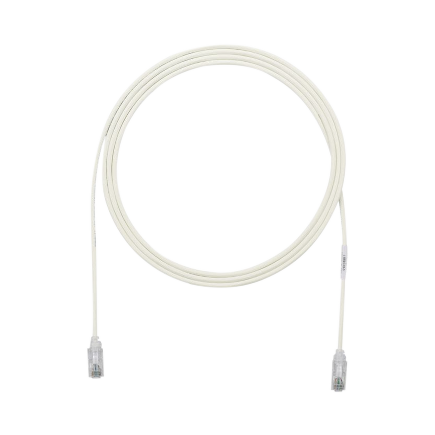 Cable de Parcheo TX6, UTP Cat6, Diámetro Reducido (28AWG), Color Gris, 7ft