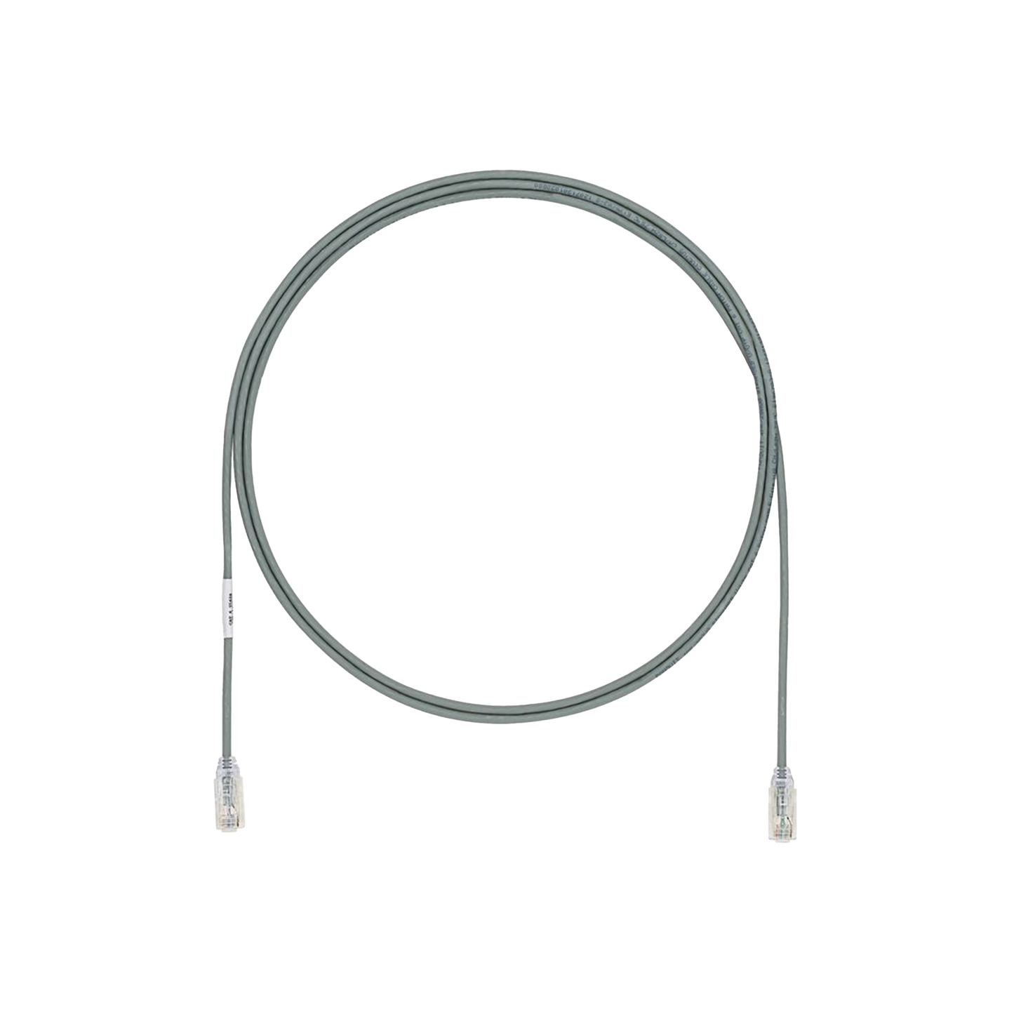 Cable de Parcheo UTP Cat6A, CM/LSZH, Diámetro Reducido (28AWG), Color Gris, 65ft