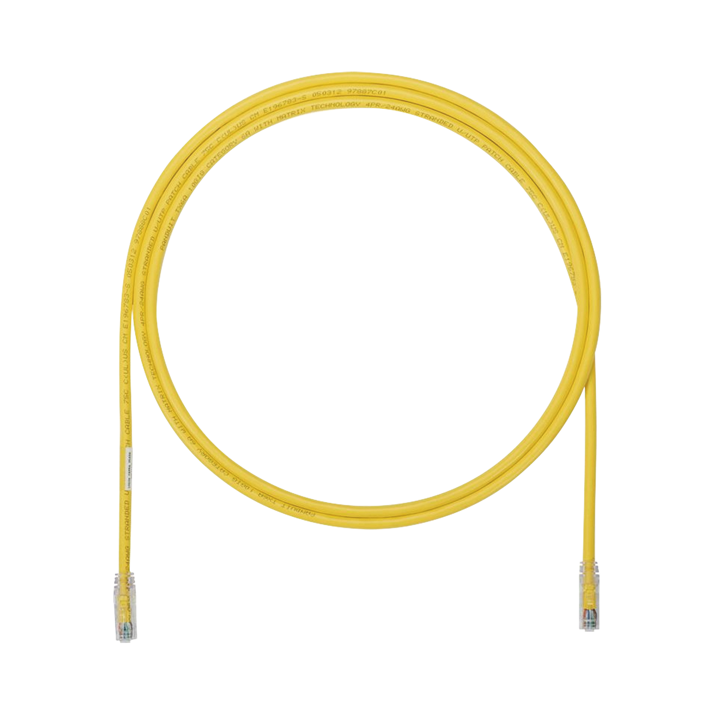 Cable de Parcheo UTP, Cat6A, 24 AWG, CM, Color Amarillo, 10ft