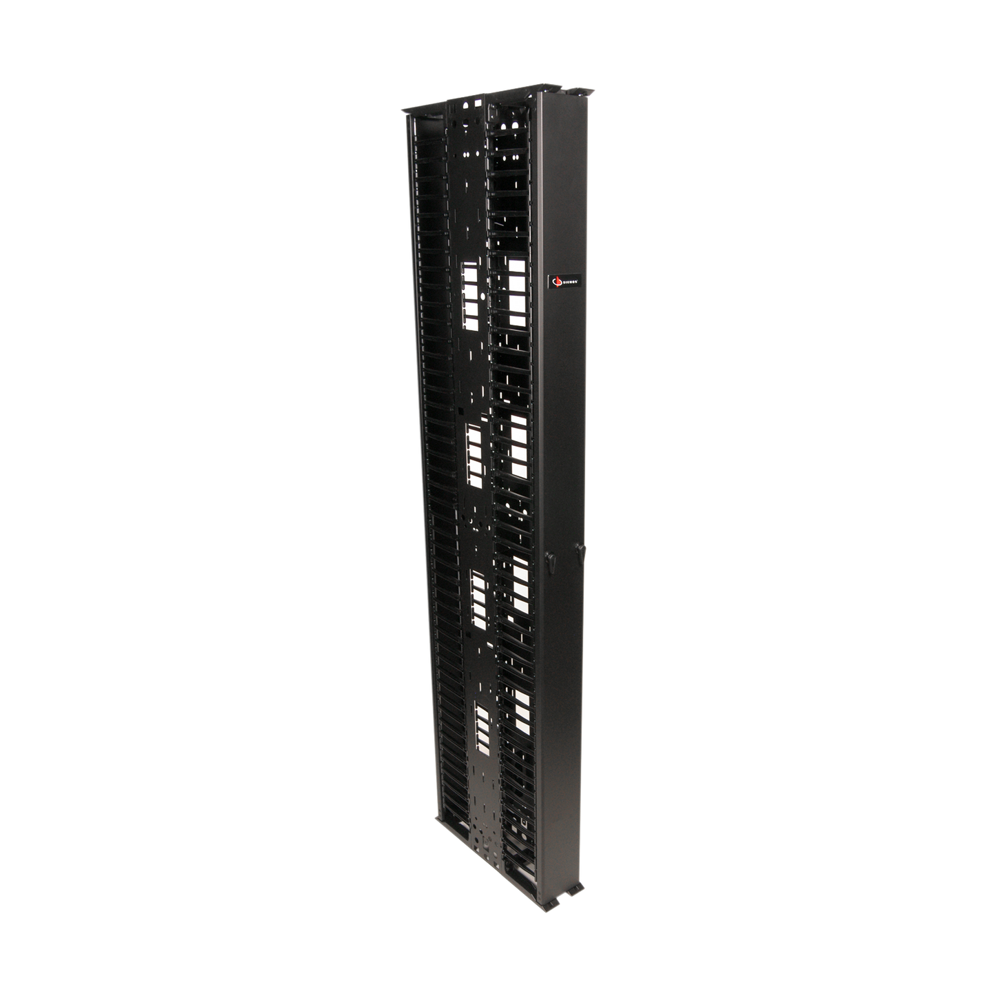 Organizador RouteIT Vertical Doble de 45UR, Fabricado en Acero Laminado en Frío 16AWG, 6in (152mm) de Ancho