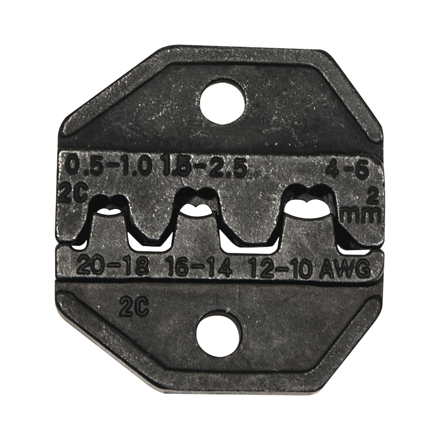 Matriz Ponchadora, Terminales sin Aislamiento o de Cilindro Abierto, 10-20 AWG. Compatible con Pinza Ponchadora VDV200-010