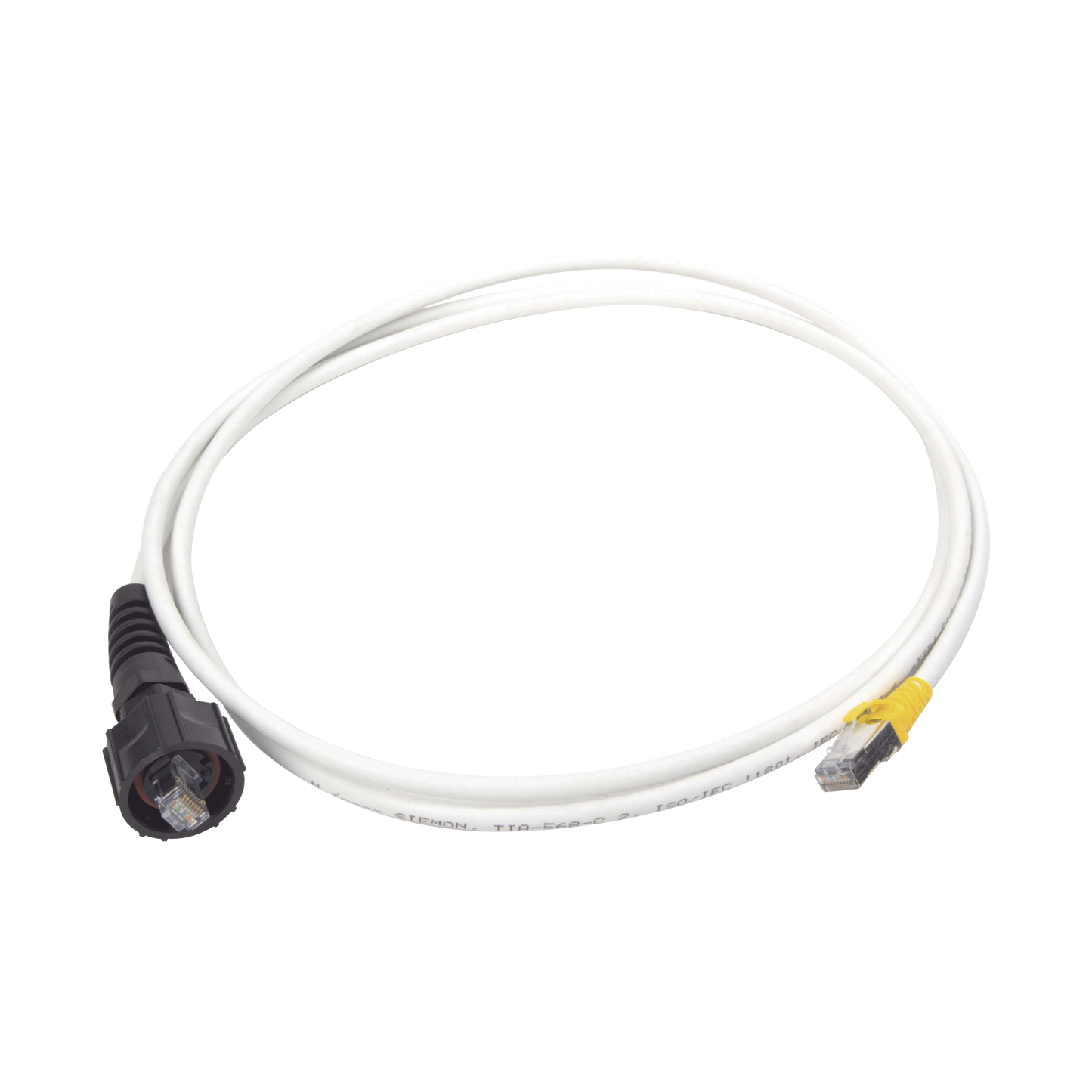 Patch Cord Reforzado Industrial (Ruggedized), Cat6A Blindado S/FTP, CM/LS0H, 5 Ft