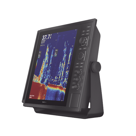 Ecosonda de pesca comercial con salida de 1 kW, trabaja en frecuencia 50/77/200 kHz, Doble canal CHIRP 28-210, SideVü/ClearVü,260/455/800