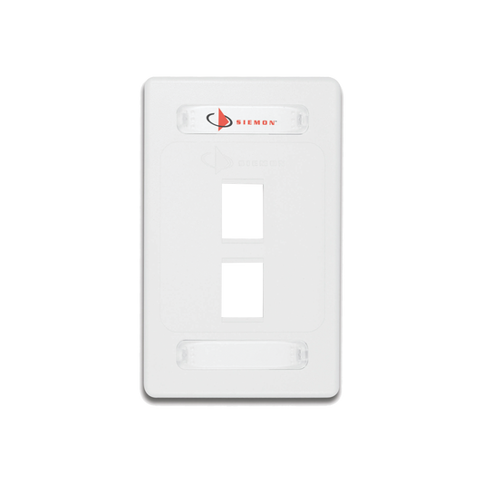 Placa de Pared Modular 10G MAX de 2 Salidas, Color Blanco