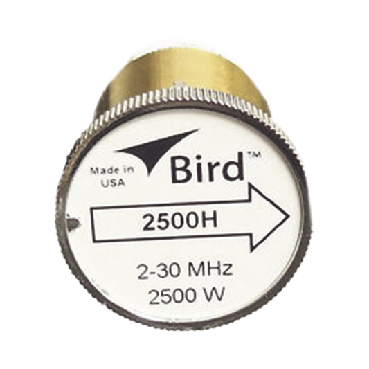 Elemento de 2500 W., en línea 7/8" para Wattmetro BIRD 43 en Rango de Frecuencia de 2 a 30 MHz.
