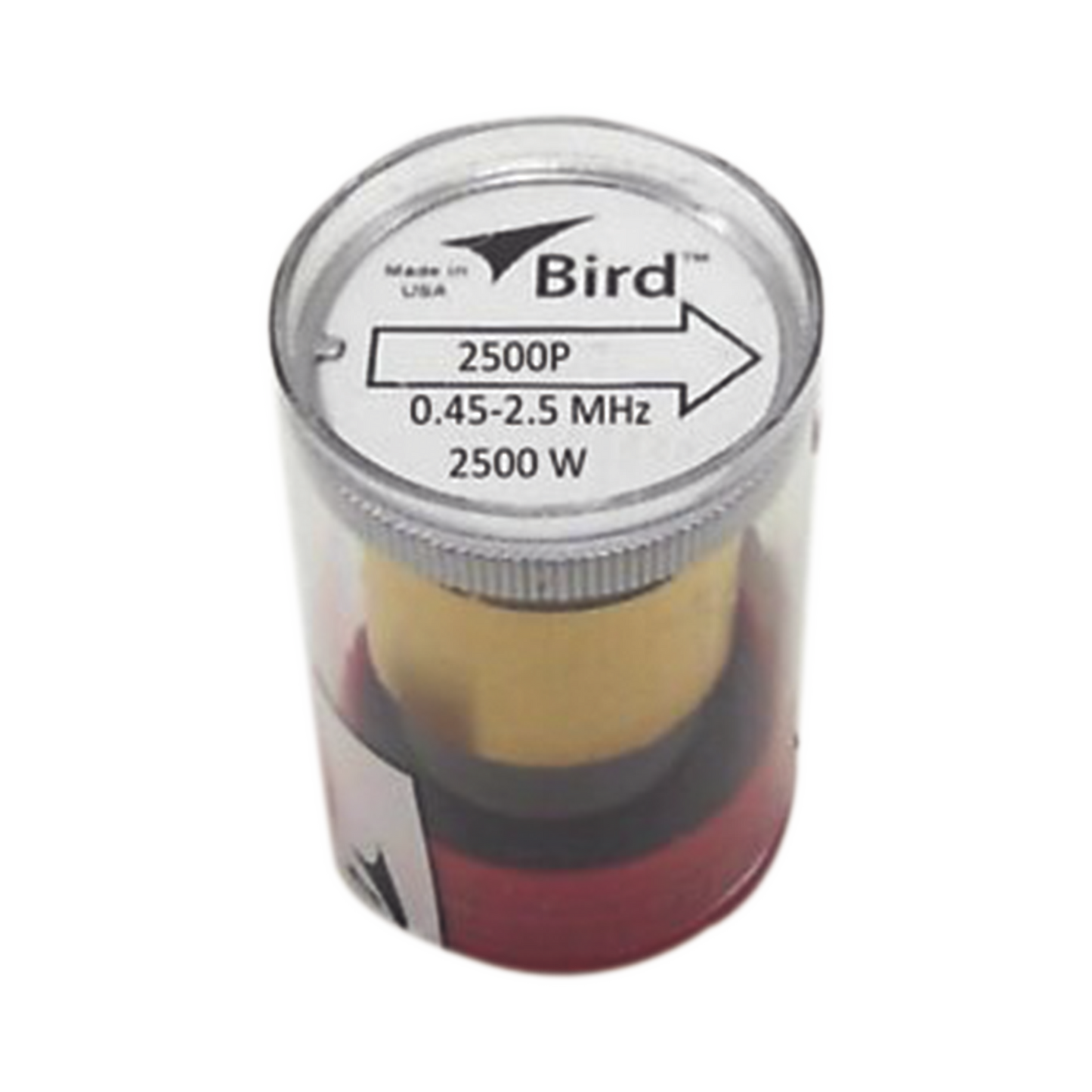 Elemento en línea 7/8" de 2500 W. para Wattmetro BIRD 43 en Rango de Frecuencia de 0.45 a 2.5 MHz.