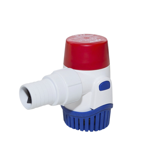 Bomba sumergible de achique de 1100 galones por hora a 24 Volts de corriente directa.