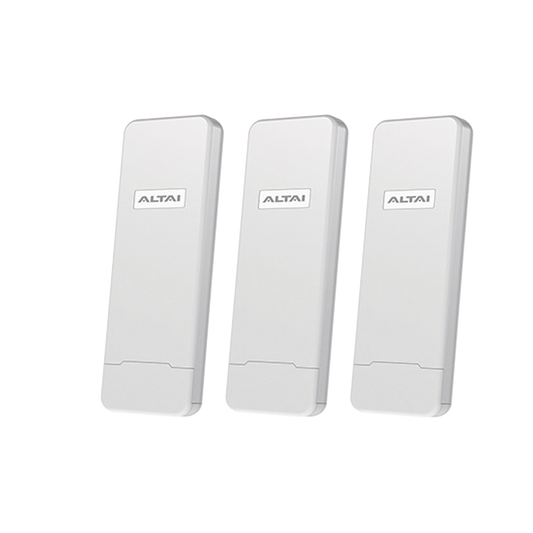 Paquete de 3 Puntos de Acceso C1N Super Wi-Fi  en 2.4 GHz , Con Antenas Integradas Sectorial de 70°, Alta Sensibilidad, Hasta 300 m a un Smartphone, Antena de 10 dBi, Soporta Fichas-Vouchers