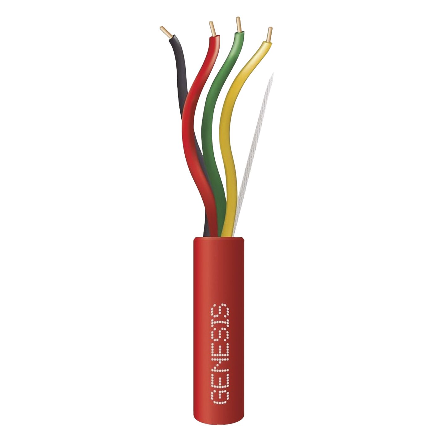 Carrete de Alambre 305 Metros / 4 x 16 AWG / Color Rojo / Tipo FPLR, CL3R, (UL) FT4 / Para Aplicaciones  en Sistemas de Detección de Incendio y Sistemas de Evacuación.