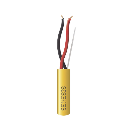 Bobina de 305 Metros / Alambre de Cobre / 2 x 16 AWG / Tipo FPLP, CL3P, FT6 Plenum / Color Amarillo / Para Aplicaciones en Sistemas de Detección de Incendio y Sistemas de Evacuación