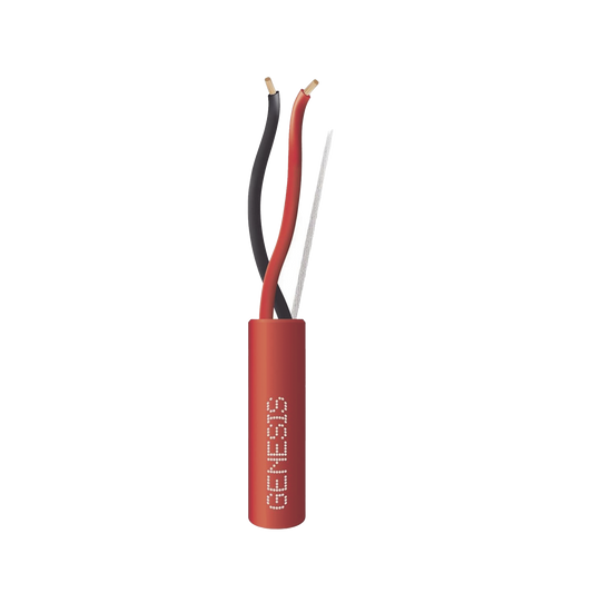 Bobina de Cable de 305 Metros / 2 x 14 AWG / Tipo FPLP-CL3P / Color Rojo / Para Aplicaciones en Paneles de Detección de Incendio y Sistemas de Evacuación