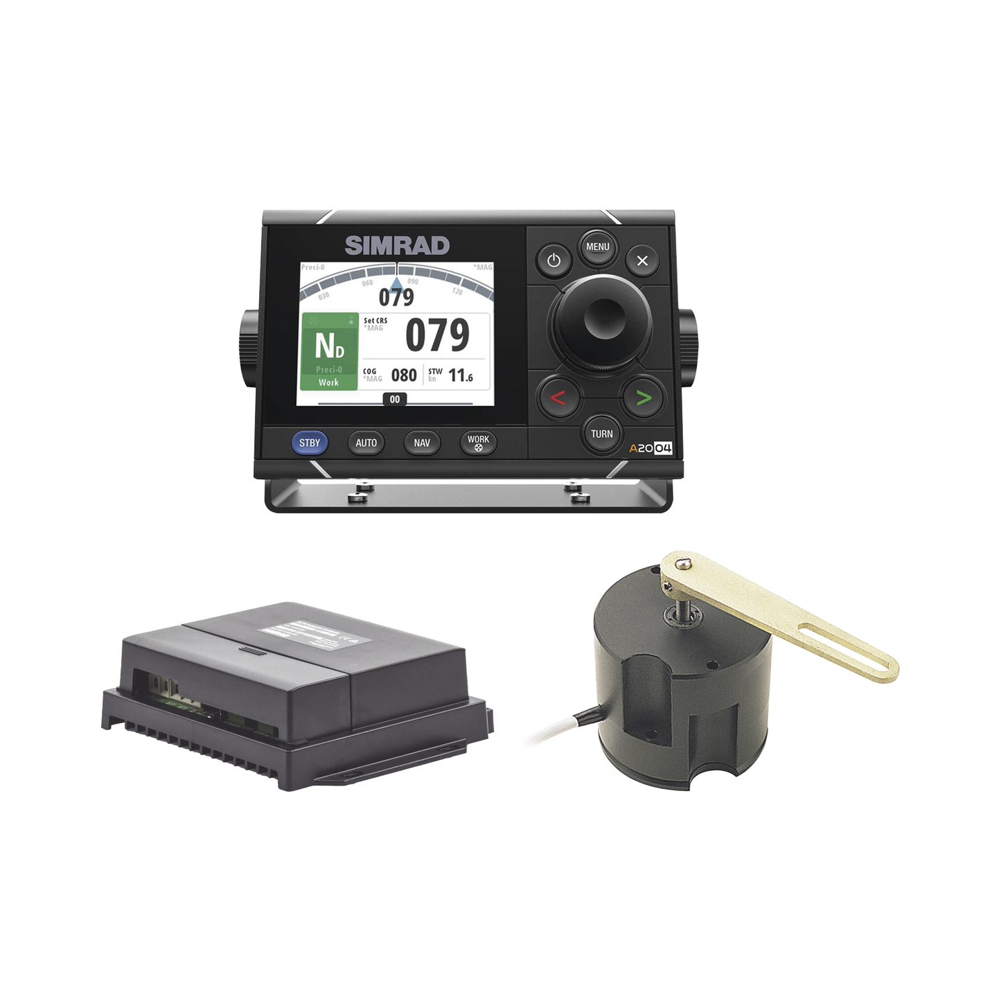 Sistema de autopiloto automático A2004, con AC70 y RF45X incluido.