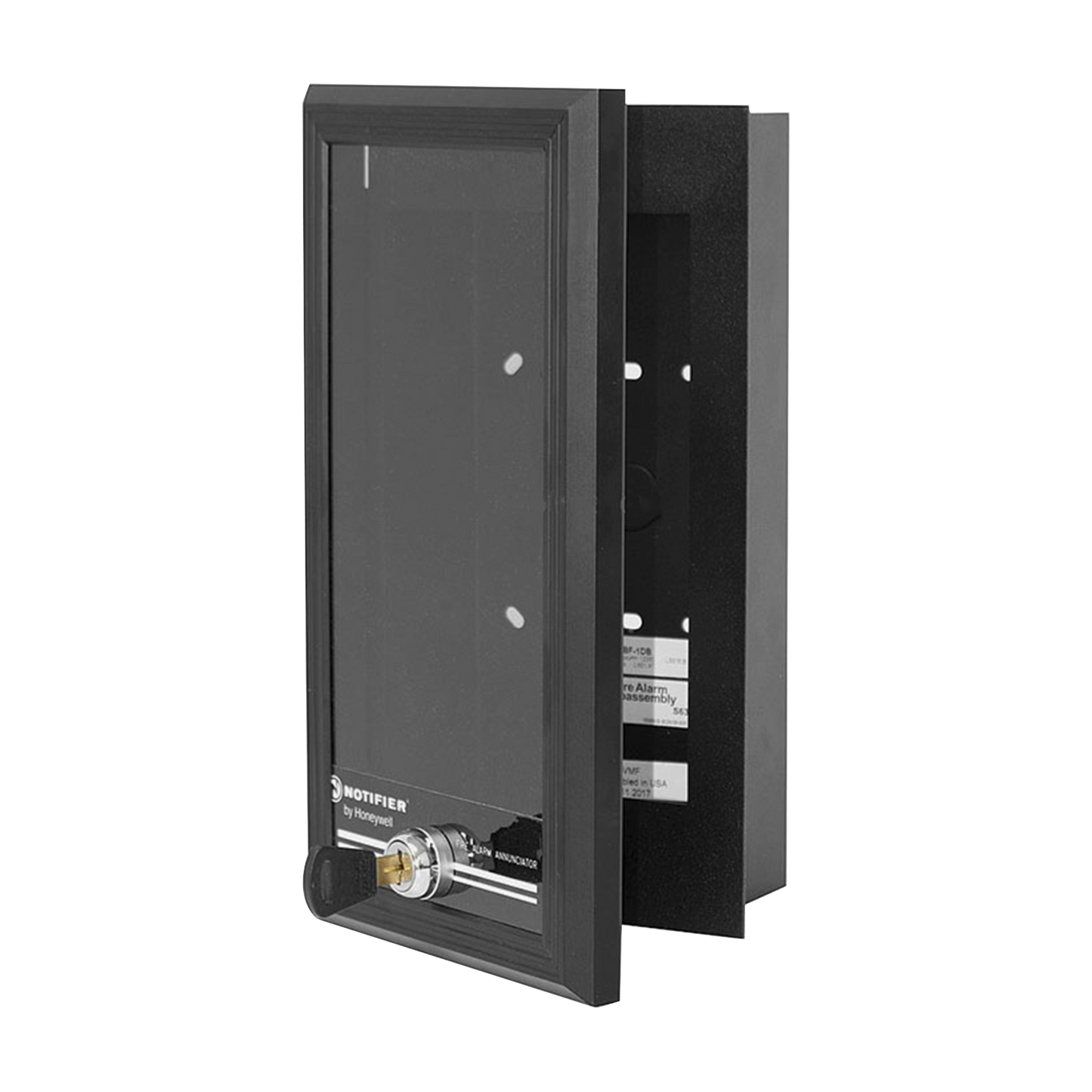 Caja de Montaje para Anunciadores Serie ACS de NOTIFIER / Puerta de Vidrio y Cerradura con Llave