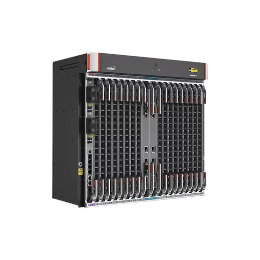 OLT Carrier Class Modular GPON, 16 Ranuras de Servicio, 1 Tarjeta de Servicio, crecimiento hasta 256 puertos GPON o 128 XGPON, Gestión por UNM2000, CLI