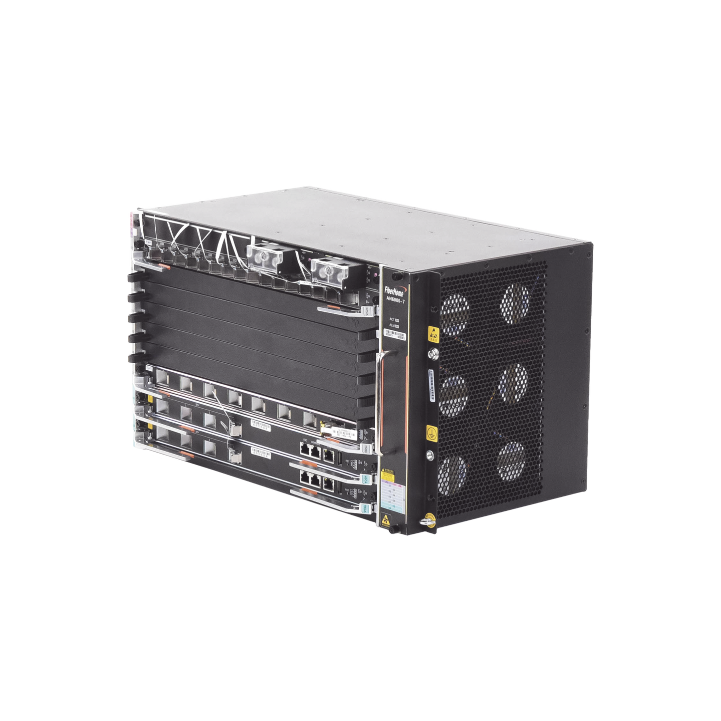 OLT Carrier Class Modular GPON, 6 Ranuras de Servicio, 1 Tarjeta de Servicio 16 puertos GPON, crecimiento hasta 96 puertos GPON, 6 UR, Gestión por UNM2000, CLI