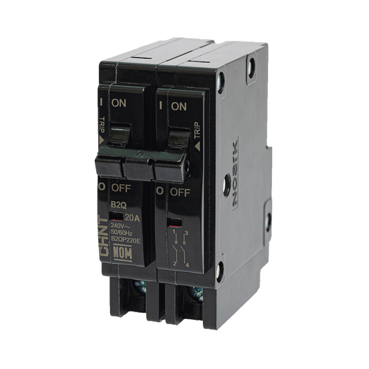 Interruptor Termomagnético Enchufable, Serie: B2Q, 2P, 30A, 240V (SKU:1002281)