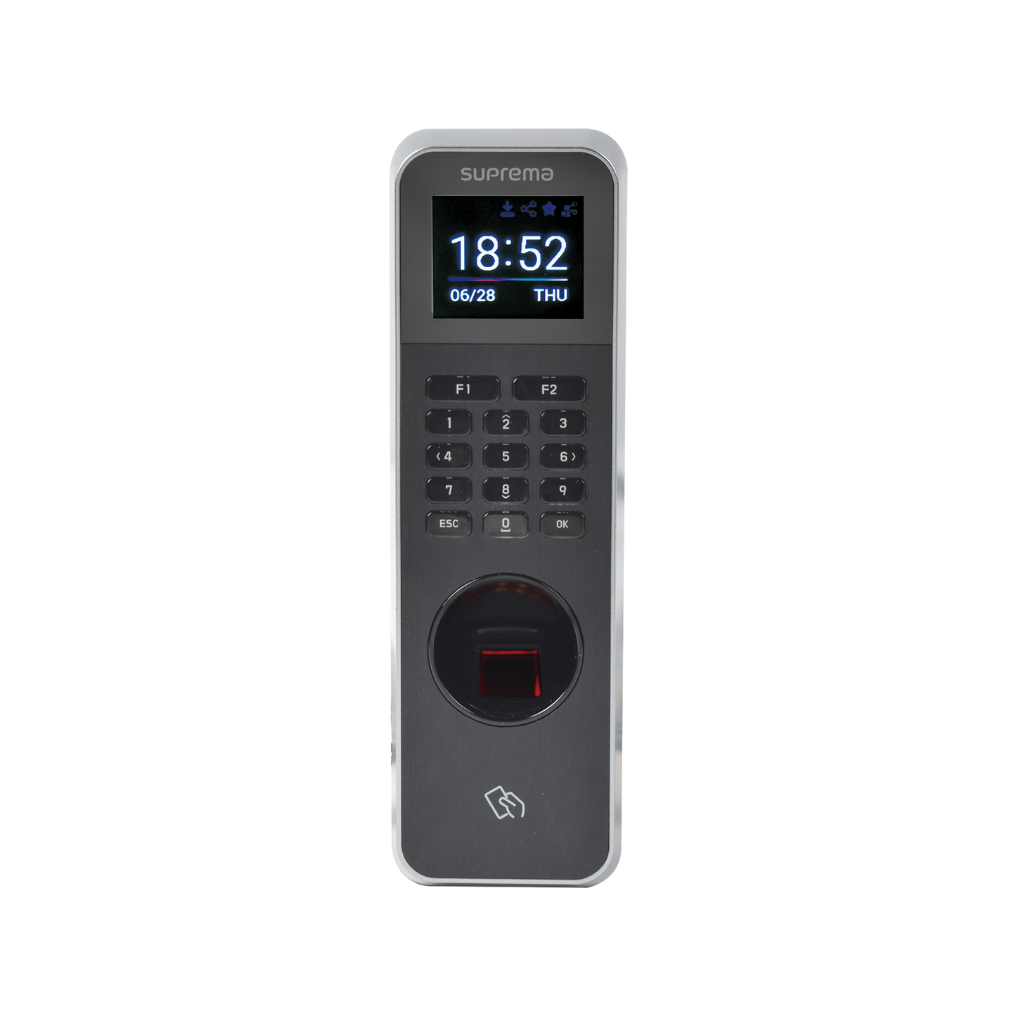 Lector de Huella IP67 Con Teclado y Lector de Tarjetas RFIDNFC y  (125kHz EM, HID Prox &13.56Mhz MIFARE, MIFARE Plus, DESFire/EV1, FeliCa, iCLASS SE/SR),NFC y BLUETOOTH, Certificado FBI PIV