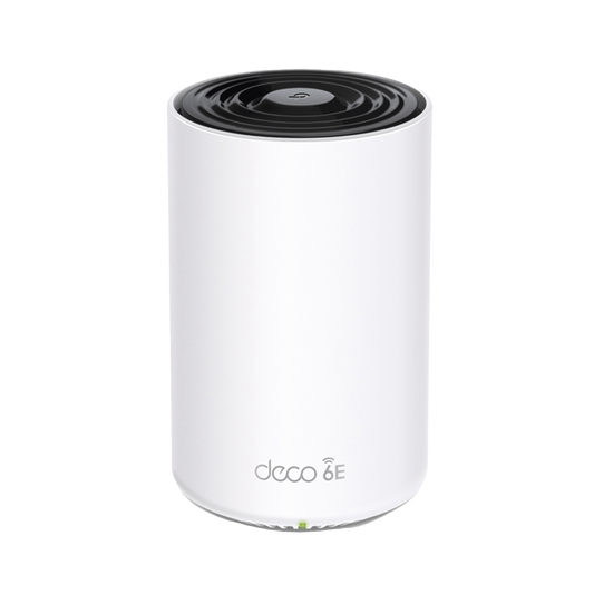 Router Inalámbrico MESH Interior para Hogar / Doble Banda Wi-Fi 6E AX5400 Mbps / 3 Puerto Gigabit WAN/LAN / 4 Antenas Internas / Administración Mediante la App Deco (iOS, Android) / Protección HomeShield