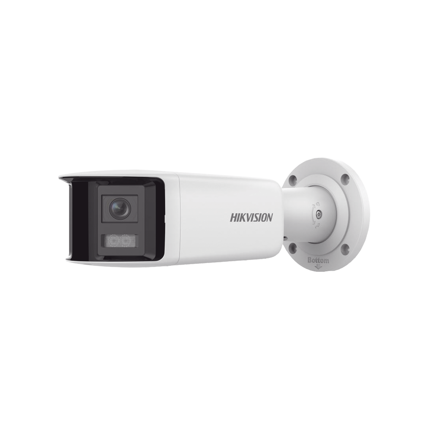 [ PROTECCIÓN ACTIVA ] Turret IP 4 Megapixel / 2 Lentes de 2.8 mm (Imagen Panorámica 180°) / 30 mts IR / Exterior IP67 / Luz Intermitente y Alerta de Audio / Audio Bidireccional / ACUSENSE / WDR 120 dB / Micro SD