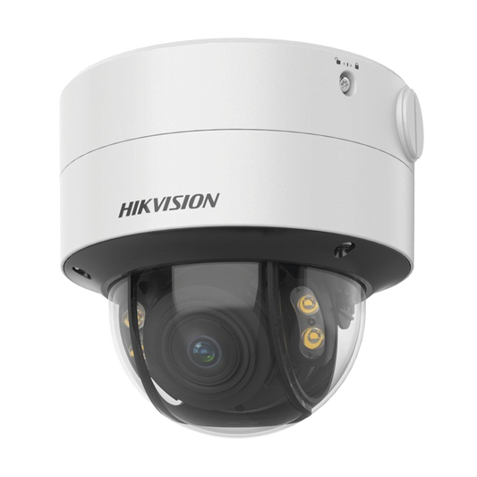 Domo IP 4 Megapixel Lente 2.8 a 12 mm / Imagen a Color 24/7 (ColorVu) / 40 mts Luz Blanca / WDR 130 dB / Exterior IP67 / IK10 / Captura Facial / ACUSENSE / Micro SD / ACUSEARCH