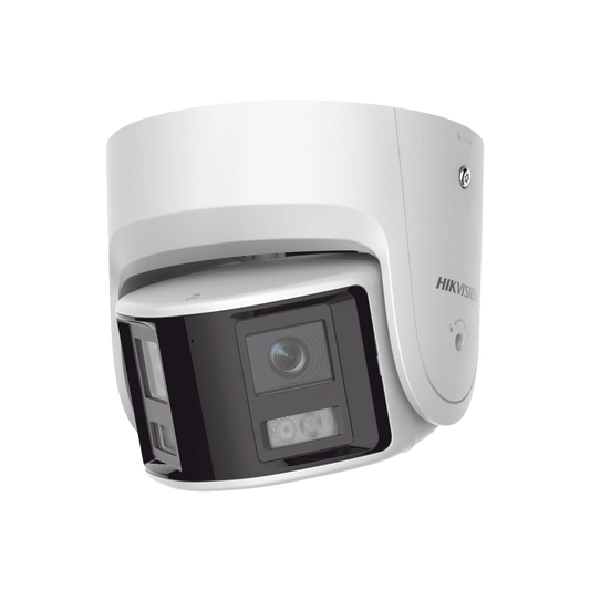 [ PROTECCIÓN ACTIVA ] Bala IP 4 Megapixel / 2 Lentes de Lente 2.8 mm (Imagen Panorámica 180°) / 30 mts IR / Exterior IP67 / Luz Intermitente y Alerta de Audio / Audio Bidireccional / ACUSENSE / WDR 120 dB / Micro SD