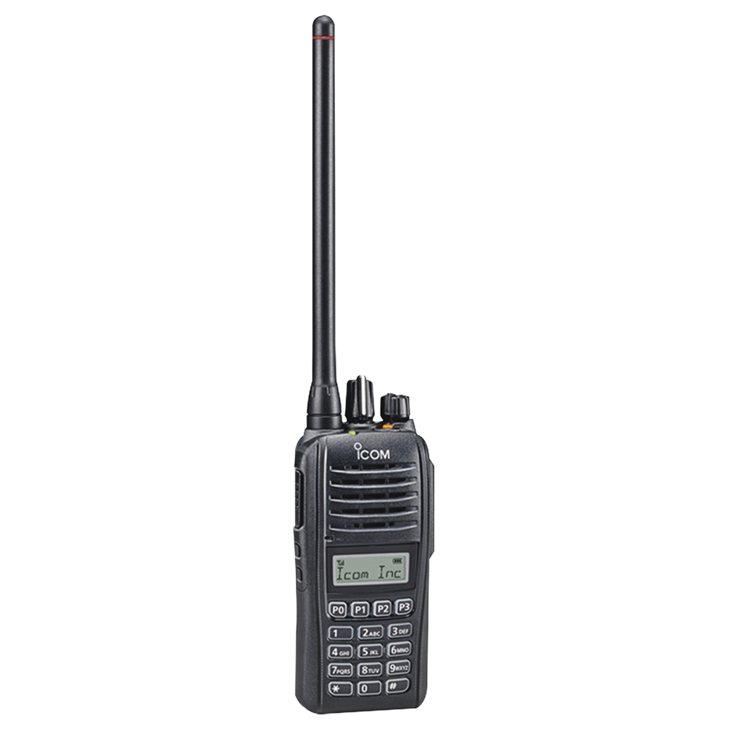 Radio digital NXDN en la banda de VHF, rango de frecuencia 136-174MHz, sumergible IP67, analógico y digital, opera en sistemas trunking y convencional, 5W de potencia.