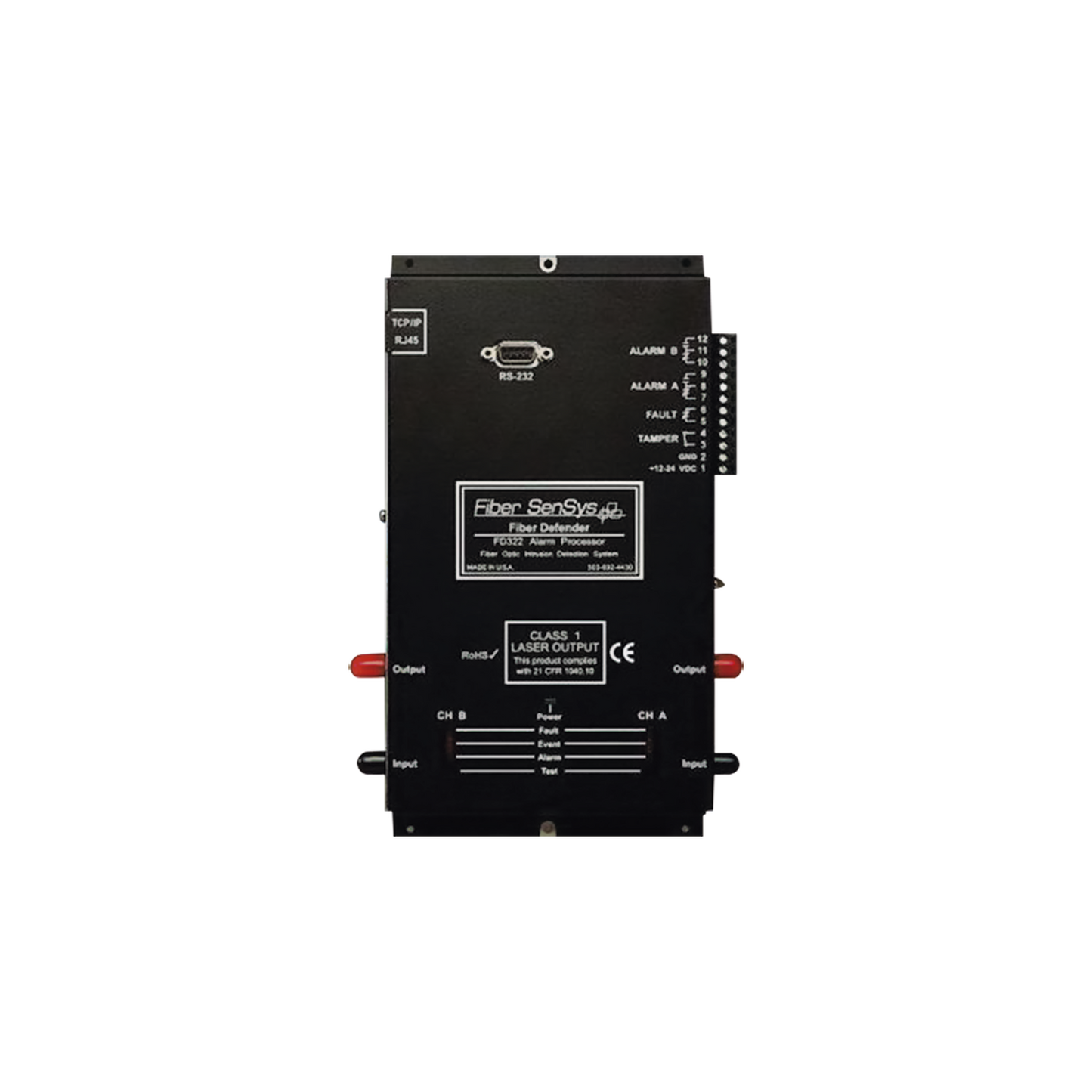Sensor de Seguridad Perimetral de 2 Zonas/ Detección por Fibra Óptica Sensitiva/ Rango de 0 a 500 metros de protección