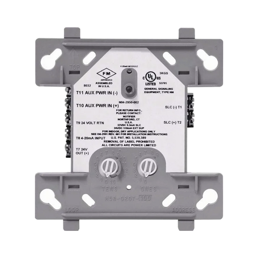 Módulo de entrada Analógica 4-20 mA / Direccionable / Compatible solo con NFS2-3030 / Tecnología FlashScan® de NOTIFIER