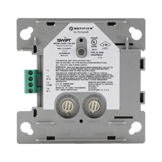 Módulo Relevador Inalámbrico/ Protocolo FlashScan® de NOTIFIER / Incluye Baterías