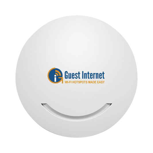 Hotspot con WiFi 2.4 GHz integrado para interior, instalción en techo, ideal para la venta de códigos de acceso a Internet, MIMO 2x2, 1 puerto WAN - 1 puertos LAN