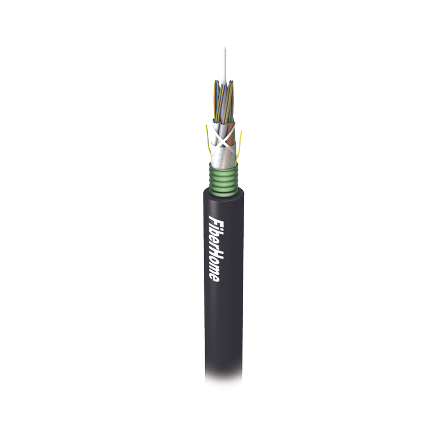 Kilómetro de Fibra Óptica para Exterior G.652D, Armada, Monomodo de 24 Hilos, Loose Tube, Color Negro (Para Instalación en Ducto/Subterráneo)