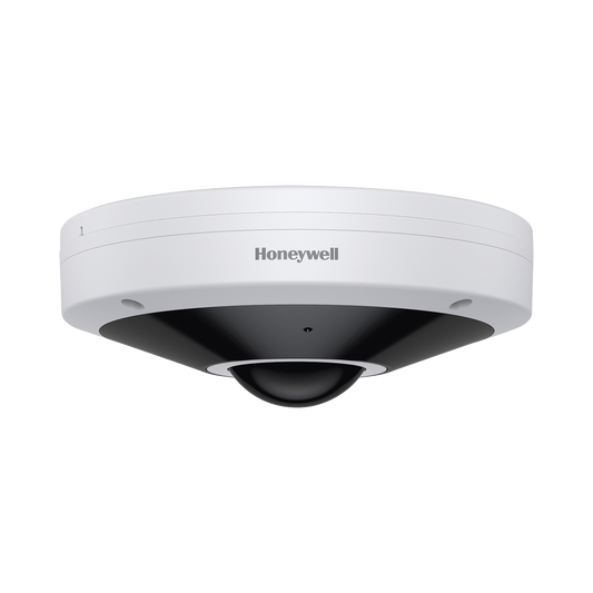 Fisheye IP 5 Megapixel / Lente 1.16 mm / Vista 360° / 180° / H.265 / Exterior IP66 / IK10 Antivandálica / PoE / Micrófono Integrado / ONVIF / NDAA / Serie 30 / Honeywell Security