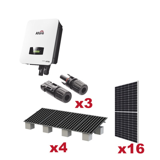 Kit Solar Interconexion  / 8kW  220Vca / Inversor AFORE / Montaje Incluido