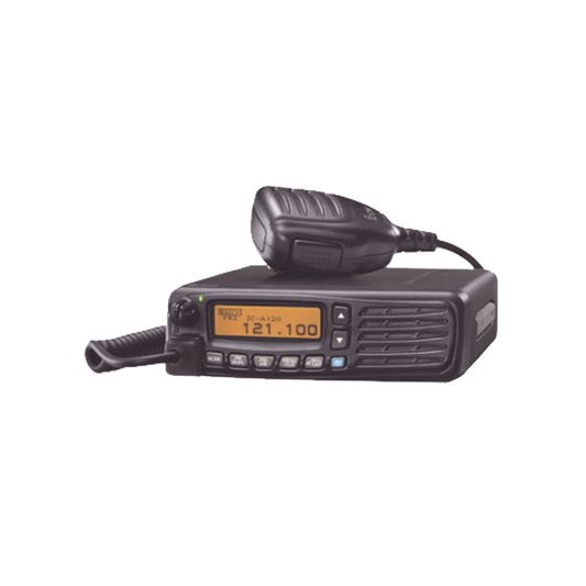 Kit de radio móvil aéreo en rango de frecuencia: 118.000-136.992 MHz, incluye fuente de alimentación SEC1223 y gabinete. SRX21U