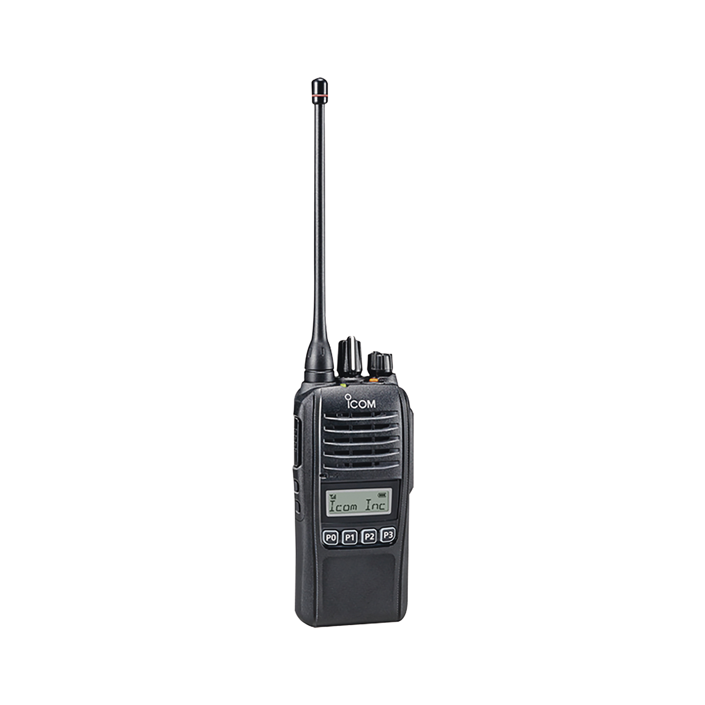 Radio digital NXDN en la banda de UHF, rango de frecuencia 450 - 512 MHz, sumergible IP67, analógico y digital, opera en sistemas trunking y convencional, 4W de potencia.
