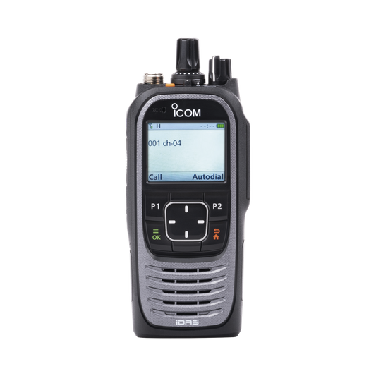Radio digital NXDN con pantalla a color en la banda de VHF, rango de frecuencia 136-174MHz, de 1024 canales, sumergible IP68, encriptación DES, GPS, bluethooth. no incluye cargador ni antena.