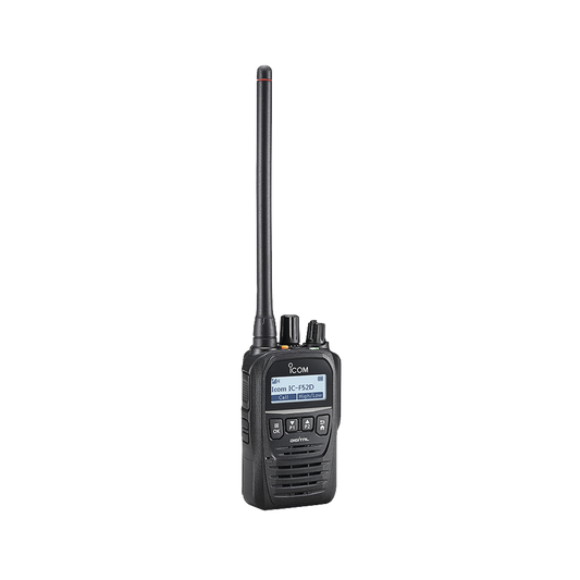 Digital Intrínsecamente Seguro con pantalla, VHF, 136-174MHz, 512 canales, sumergible IP67, bluethooth, grabador de voz. Incluye batería, antena, clip y cargador.