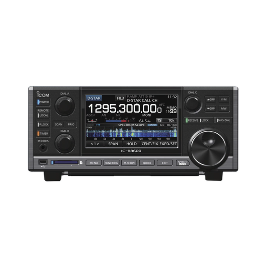 Receptor en ancho de banda de 10kHz a 3GHz, para protocolos digitales y analógicos:  NXDN, D-STAR, P25 (fase 1), DPMR, USB, LSB, CW, FSK, AM, FM, WFM.