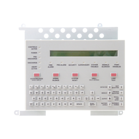 Teclado con Pantalla LCD de 80 Caracteres / para CPU2-640 y NFS-320 de NOTIFIER / Texto en Inglés