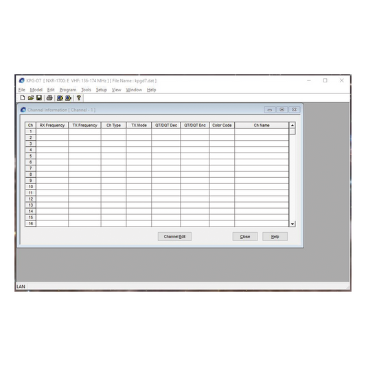 Software de programación para repetidores NXR-1700 NXR-1800 (serie NX-1000)