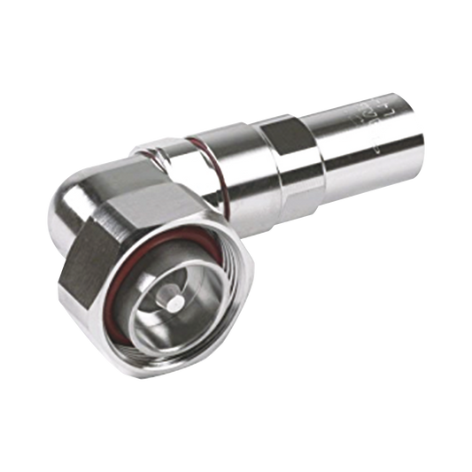 Conector DIN 7-16 Macho en Ángulo Recto para LDF4-50A, PIN Cautivo