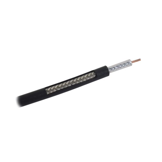 Carrete de 305m, Cable Coaxial RG-58 LMRLW-195, Baja Pérdida de 50 Ohms, Conductor de Cobre Sólido, Malla de Aluminio