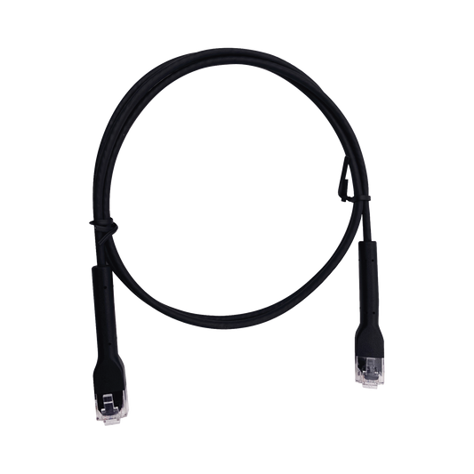 Cable de Parcheo Ultra Slim Con RJ45 Flexible UTP Cat6 - 2 m Negro Diámetro Reducido
