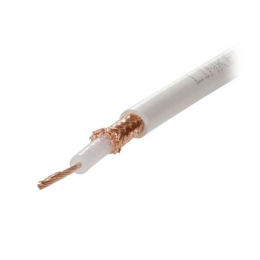Carrete de 100 metros de Cable Tipo RG58AU, con Forro Blanco