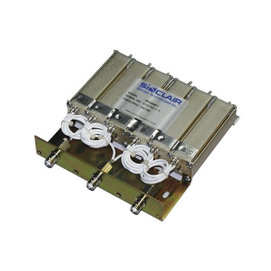 Duplexer Móvil Rechazo de Banda, 155-174 MHz, 6 Cavidades, 15-18 MHz de Separación, 50 Watt, BNC Hembras.