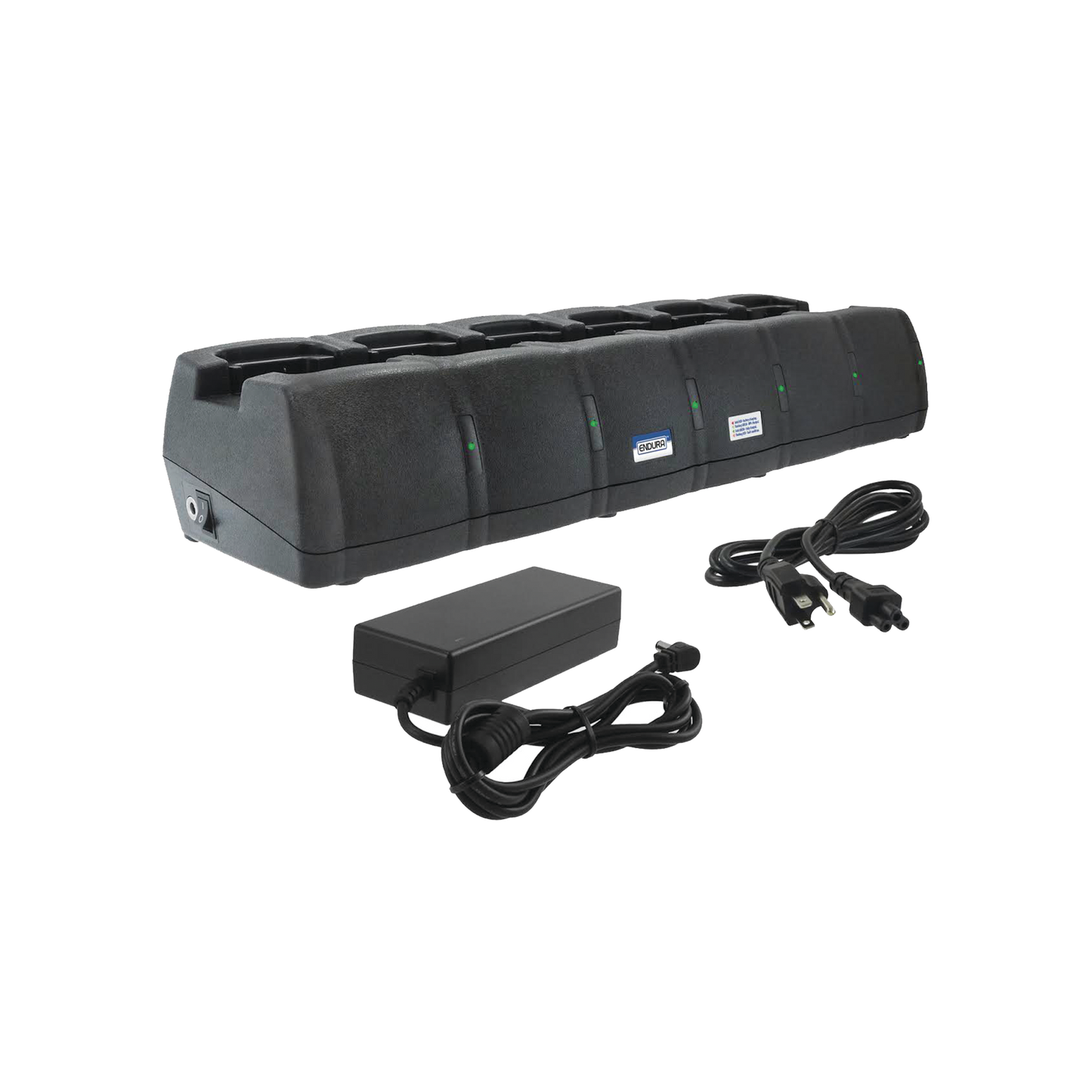 Multicargador de 6 cavidades para radios Icom IC-F3003, IC-4003 para baterías Ni-Mh  BP264 o genéricas.