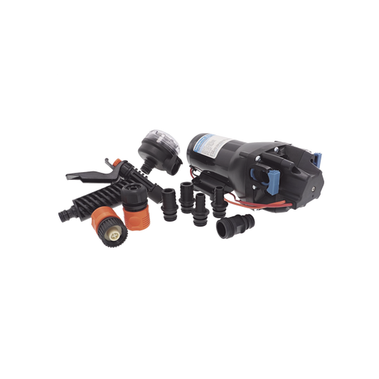 Bomba de lavado Hotshot HD 4'  a 12 Vcd de alta presión y alto caudal, 15 lpm/4 gpm 60 psi